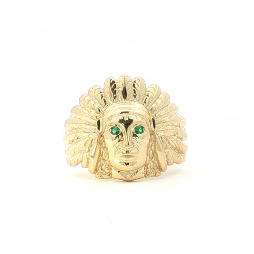 BAGUE TETE D'INDIEN
