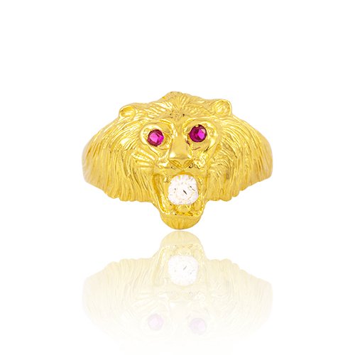 BAGUE TETE DE LION PETIT MODÈLE 