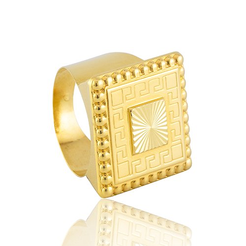 BAGUE BISCUIT CARRE