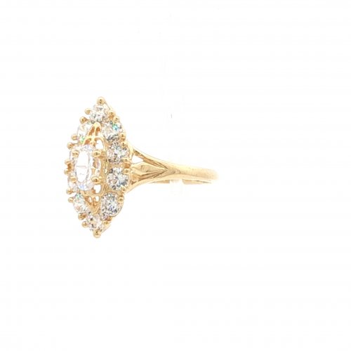 BAGUE MARQUISE OVALE BLANC