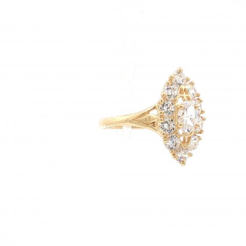 BAGUE MARQUISE OVALE BLANC