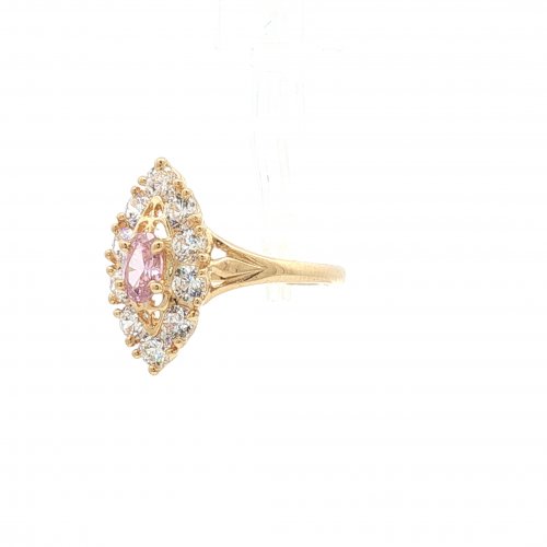 BAGUE MARQUISE OVALE ROSE