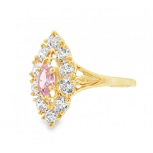 BAGUE MARQUISE OVALE ROSE