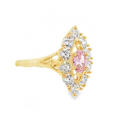 BAGUE MARQUISE OVALE ROSE