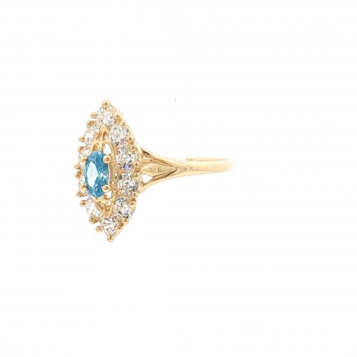 BAGUE MARQUISE OVALE TURQUOISE