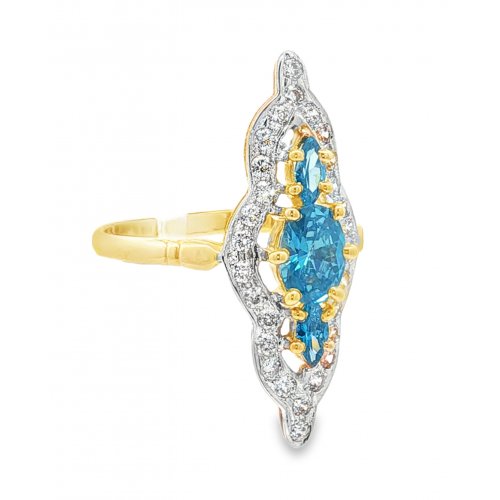 BAGUE MARQUISE OZ TURQUOISE
