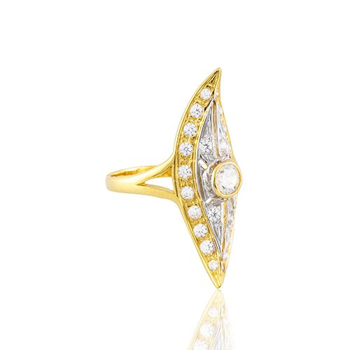 BAGUE MARQUISE PETITE FEUILLE