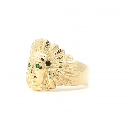 BAGUE TETE D'INDIEN