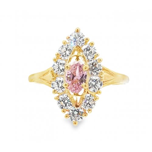 BAGUE MARQUISE OVALE ROSE