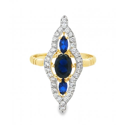 BAGUE MARQUISE OZ BLEU