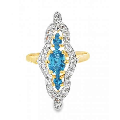 BAGUE MARQUISE OZ TURQUOISE