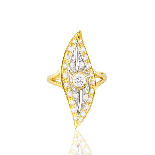 BAGUE MARQUISE PETITE FEUILLE