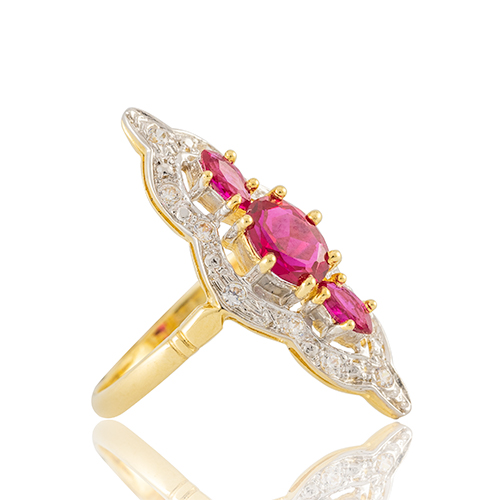 Bijouterie Salam Bague Marquise Or 18 Carats Bague Pierre BAGUE