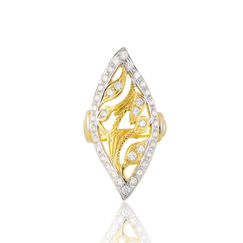BAGUE MARQUISE FEUILLE